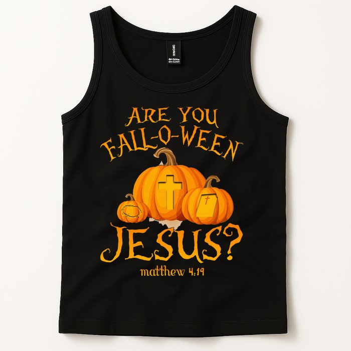 Are You Fall O Ween Jesus Christian Halloween Pumpkin Tank Top