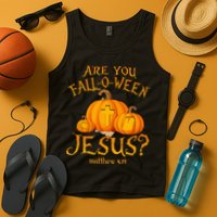 Are You Fall O Ween Jesus Christian Halloween Pumpkin Tank Top