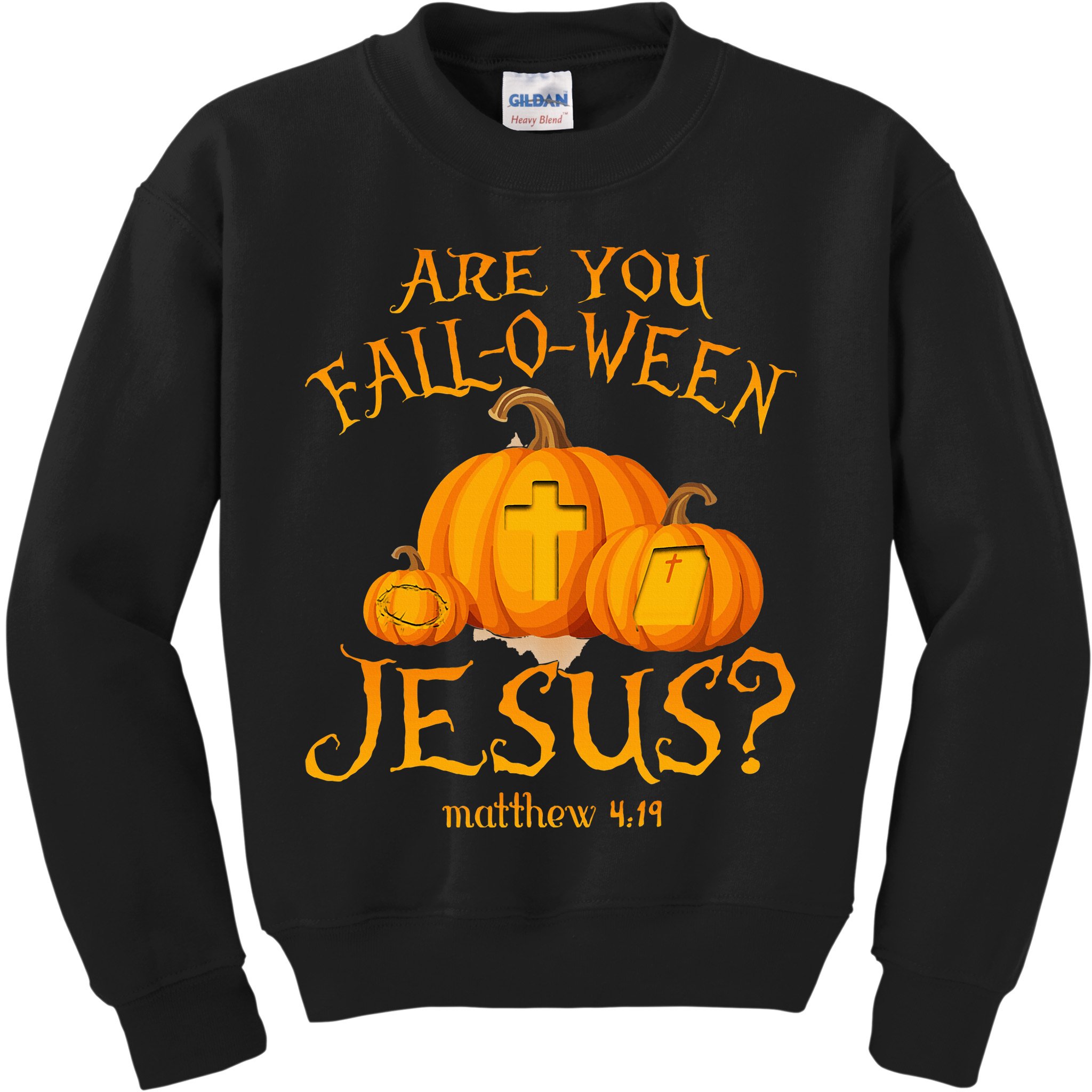 Are You Fall O Ween Jesus Christian Halloween Pumpkin Kids Sweatshirt