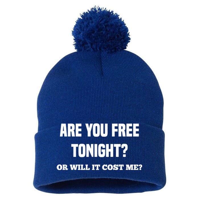 Are You Free Tonight Or Will It Gonna Cost Me? Gift Pom Pom 12in Knit Beanie