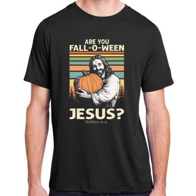 Are You Falloween Jesus Christian Halloween Pumpkin Adult ChromaSoft Performance T-Shirt