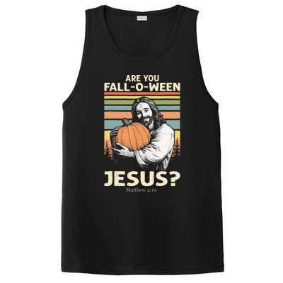 Are You Falloween Jesus Christian Halloween Pumpkin PosiCharge Competitor Tank