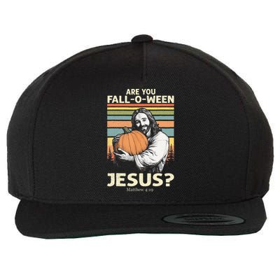 Are You Falloween Jesus Christian Halloween Pumpkin Wool Snapback Cap