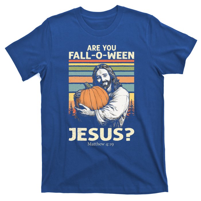 Are You Falloween Jesus Christian Halloween Pumpkin T-Shirt