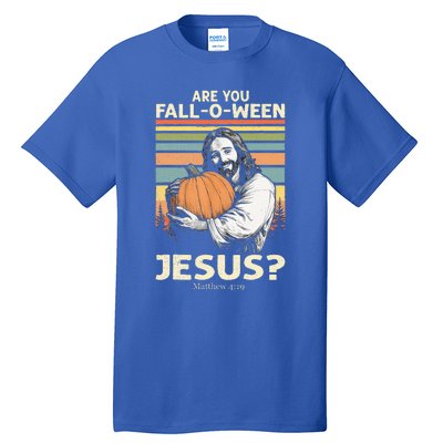 Are You Falloween Jesus Christian Halloween Pumpkin Tall T-Shirt