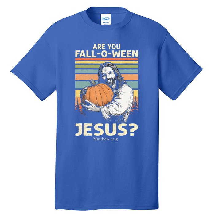 Are You Falloween Jesus Christian Halloween Pumpkin Tall T-Shirt