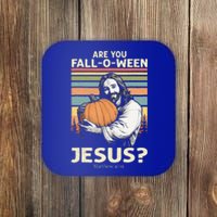 Are You Falloween Jesus Christian Halloween Pumpkin Coaster