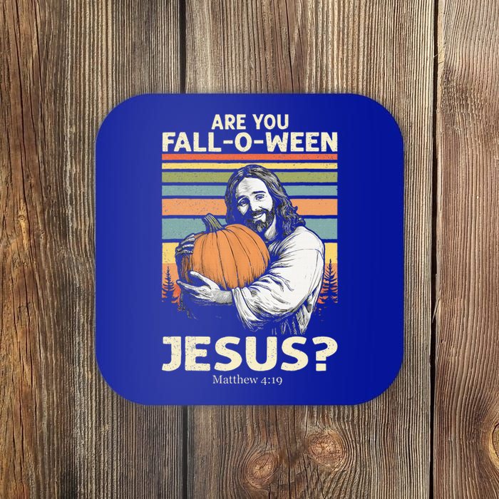 Are You Falloween Jesus Christian Halloween Pumpkin Coaster