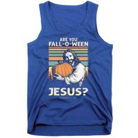 Are You Falloween Jesus Christian Halloween Pumpkin Tank Top