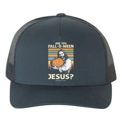 Are You Falloween Jesus Christian Halloween Pumpkin Yupoong Adult 5-Panel Trucker Hat