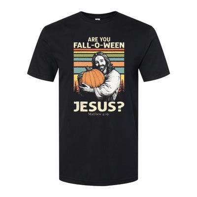 Are You Falloween Jesus Christian Halloween Pumpkin Softstyle CVC T-Shirt