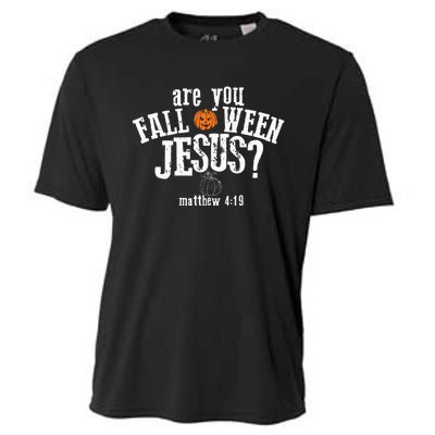 Are You Falloween JesusChristian Matthew 4 19 Religious Halloween Cooling Performance Crew T-Shirt