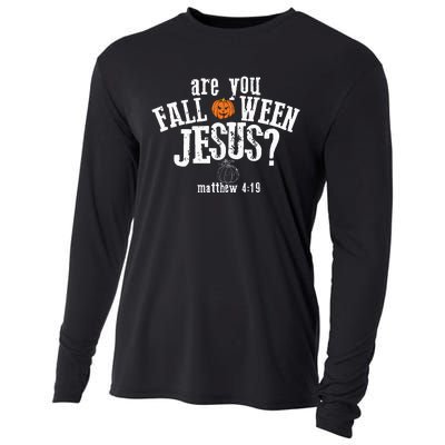 Are You Falloween JesusChristian Matthew 4 19 Religious Halloween Cooling Performance Long Sleeve Crew