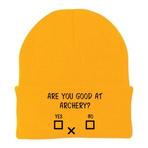 Are You Good At Archery Yes No Cute Gift Archery Joke Gift Knit Cap Winter Beanie