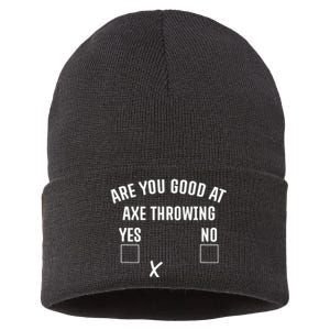 Are You Good At Axe Throwing? Sustainable Knit Beanie