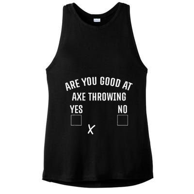 Are You Good At Axe Throwing Axe Launcher Ladies PosiCharge Tri-Blend Wicking Tank