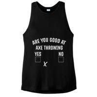 Are You Good At Axe Throwing Axe Launcher Ladies PosiCharge Tri-Blend Wicking Tank