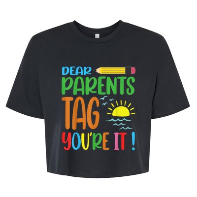 Ag Your It Teacher For School Teacher Valentine Summer Bella+Canvas Jersey Crop Tee