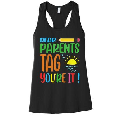 Ag Your It Teacher For School Teacher Valentine Summer Women's Racerback Tank