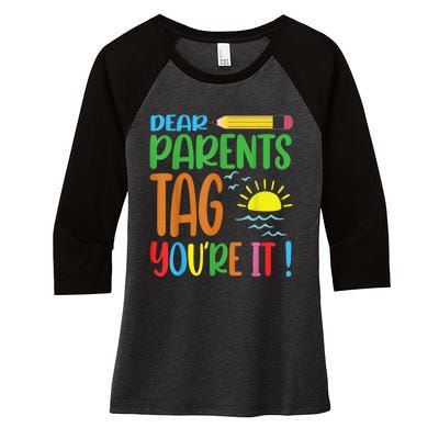 Ag Your It Teacher For School Teacher Valentine Summer Women's Tri-Blend 3/4-Sleeve Raglan Shirt