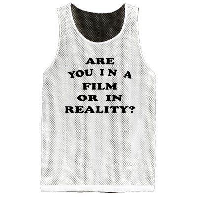 Are You In A Film Or In Reality? Mesh Reversible Basketball Jersey Tank