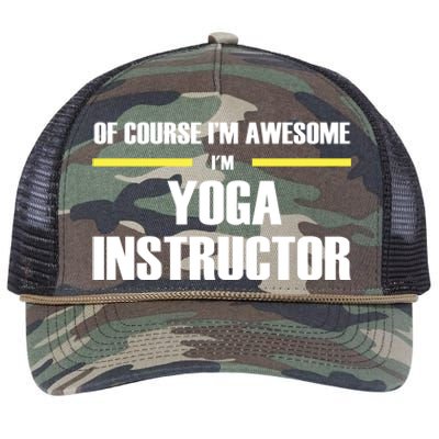 Awesome Yoga Instructor Gift Retro Rope Trucker Hat Cap