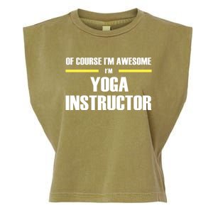 Awesome Yoga Instructor Gift Garment-Dyed Women's Muscle Tee