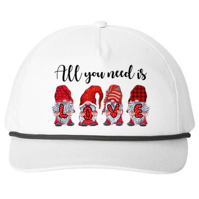 All You Is Love Gnomes Valentine's Day Gifts Snapback Five-Panel Rope Hat