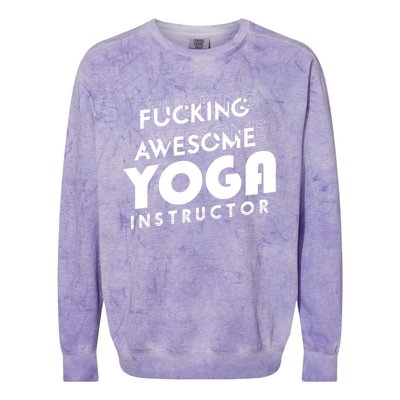 Awesome Yoga Instructor Gift Cute Gift Colorblast Crewneck Sweatshirt