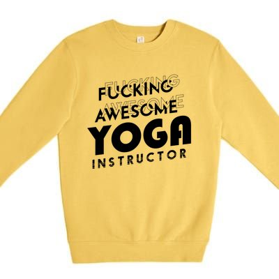 Awesome Yoga Instructor Gift Cute Gift Premium Crewneck Sweatshirt