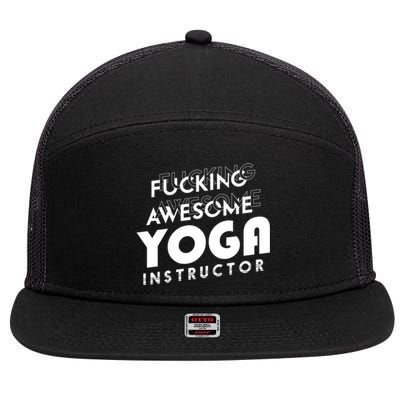 Awesome Yoga Instructor Gift Cute Gift 7 Panel Mesh Trucker Snapback Hat