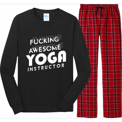 Awesome Yoga Instructor Gift Cute Gift Long Sleeve Pajama Set