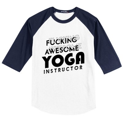 Awesome Yoga Instructor Gift Cute Gift Baseball Sleeve Shirt