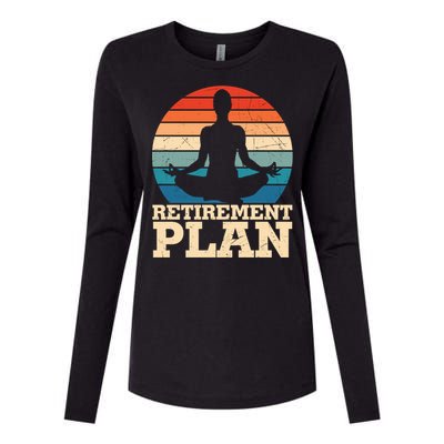 Acro Yoga Is My Retiret Plan Training Pranayama Joga Gift Womens Cotton Relaxed Long Sleeve T-Shirt