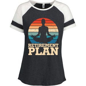 Acro Yoga Is My Retiret Plan Training Pranayama Joga Gift Enza Ladies Jersey Colorblock Tee