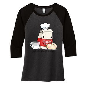 All You Knead Is Love Women's Tri-Blend 3/4-Sleeve Raglan Shirt