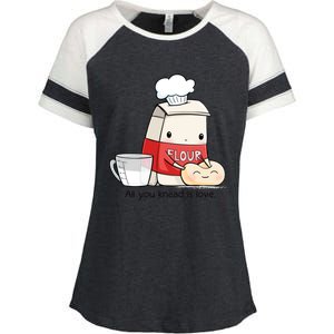 All You Knead Is Love Enza Ladies Jersey Colorblock Tee