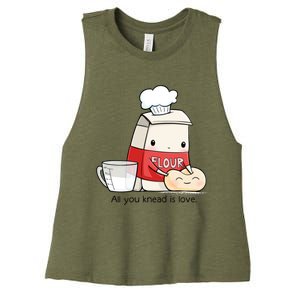 All You Knead Is Love Women's Racerback Cropped Tank