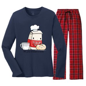 All You Knead Is Love Women's Long Sleeve Flannel Pajama Set 