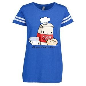 All You Knead Is Love Enza Ladies Jersey Football T-Shirt