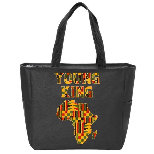 African Young King Zip Tote Bag