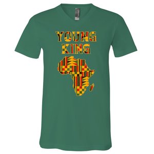 African Young King V-Neck T-Shirt