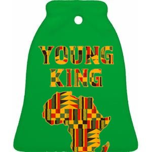 African Young King Ceramic Bell Ornament