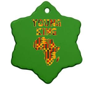 African Young King Ceramic Star Ornament