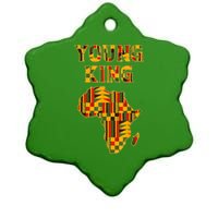 African Young King Ceramic Star Ornament