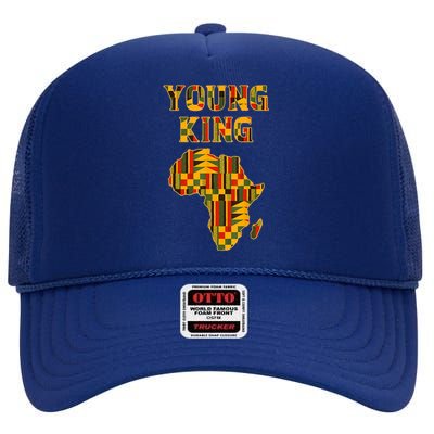 African Young King High Crown Mesh Back Trucker Hat