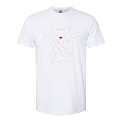 Are You Kitten Me Right Meow Funny Cat Design Softstyle® CVC T-Shirt