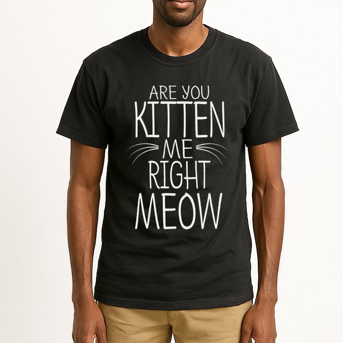 Are You Kitten Me Right Meow Funny Cat Joke Tall T-Shirt