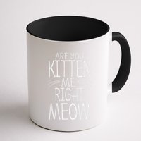 Are You Kitten Me Right Meow Funny Cat Joke Mug
