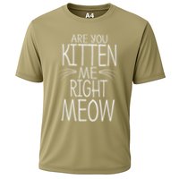Are You Kitten Me Right Meow Funny Cat Joke Performance Shirt